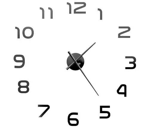 3D Sienas Pulkstenis, Moderns Dizains, 100 Cm, Xxl, Melns Vidaxl