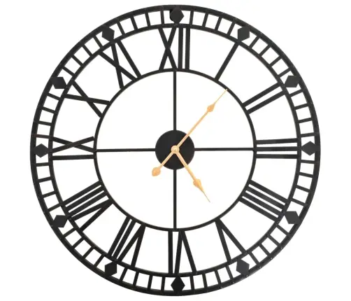 Vintāžas Sienas Pulkstenis, Metāls, 60 Cm, Kvarca Mehānisms Vidaxl