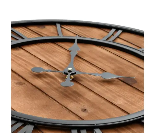 Vintāžas Sienas Pulkstenis, Xxl, Metāls, Koks, Kvarca Mehānisms Vidaxl