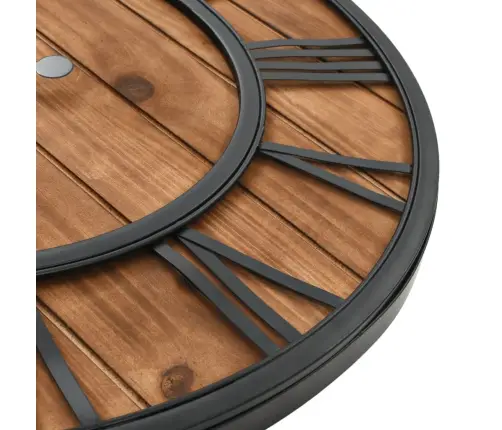 Vintāžas Sienas Pulkstenis, Xxl, Metāls, Koks, Kvarca Mehānisms Vidaxl