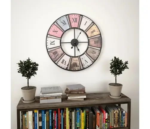 Sieninis Laikrodis, 60 cm Vintaž. St., Kvarc. Mech., Xxl