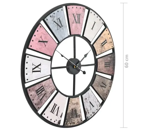 Sieninis Laikrodis, 60 cm Vintaž. St., Kvarc. Mech., Xxl