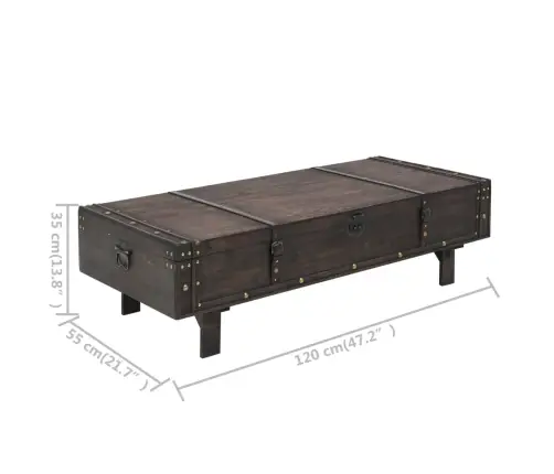 Kafijas Galdiņš, 120X55X35 Cm, Antīka Stila, Saplāksnis Vidaxl