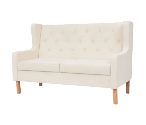 Sofos Komplektas, 2Vnt., Audinys, Kreminė Balta