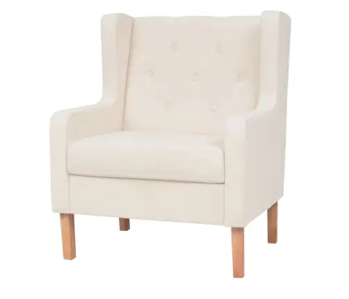 Dīvānu Komplekts, 2 Gab., Krēmbalts Audums Vidaxl