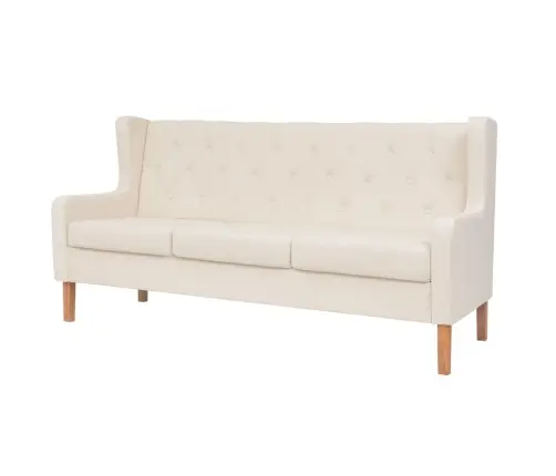 Dīvānu Komplekts, 2 Gab., Krēmbalts Audums Vidaxl