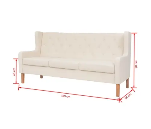 Dīvānu Komplekts, 2 Gab., Krēmbalts Audums Vidaxl