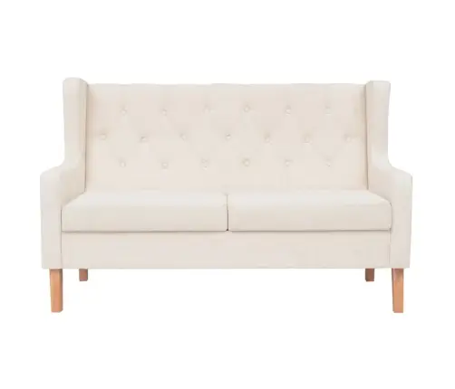 Dīvānu Komplekts, 2 Gab., Krēmbalts Audums Vidaxl