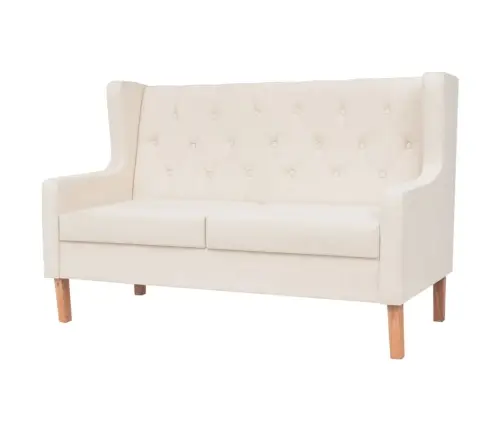 Dīvānu Komplekts, 3 Gab., Krēmbalts Audums Vidaxl