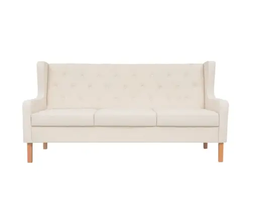 Dīvānu Komplekts, 3 Gab., Krēmbalts Audums Vidaxl