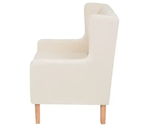 Dīvānu Komplekts, 3 Gab., Krēmbalts Audums Vidaxl