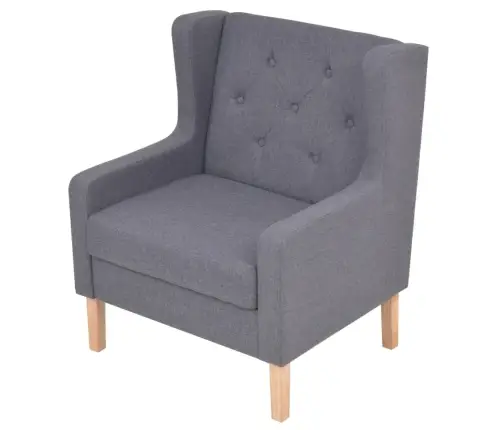 Dīvānu Komplekts, 2 Gab., Pelēks Audums Vidaxl