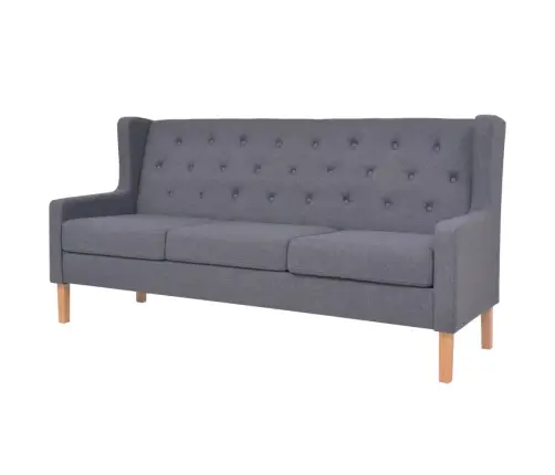 Dīvānu Komplekts, 2 Gab., Pelēks Audums Vidaxl