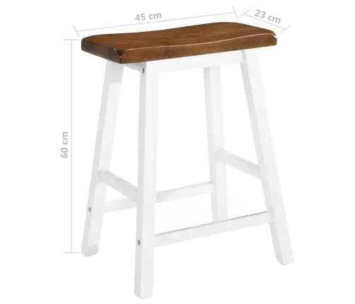 Bāra Krēsli, 2 Gab., Masīvkoks Vidaxl