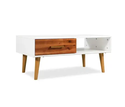 Kavos Staliukas, Masyvi Akacijos Mediena, 90X50X40Cm