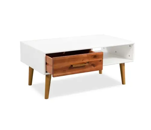 Kavos Staliukas, Masyvi Akacijos Mediena, 90X50X40Cm