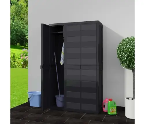 Dārza Skapītis, 4 Plaukti, Melns Vidaxl