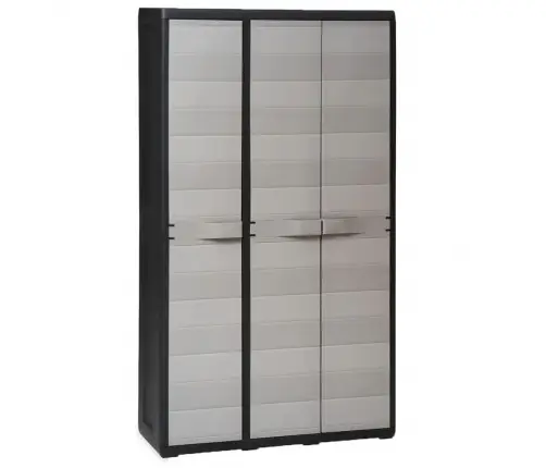 Dārza Skapītis, 4 Plaukti, Melns Ar Pelēku Vidaxl