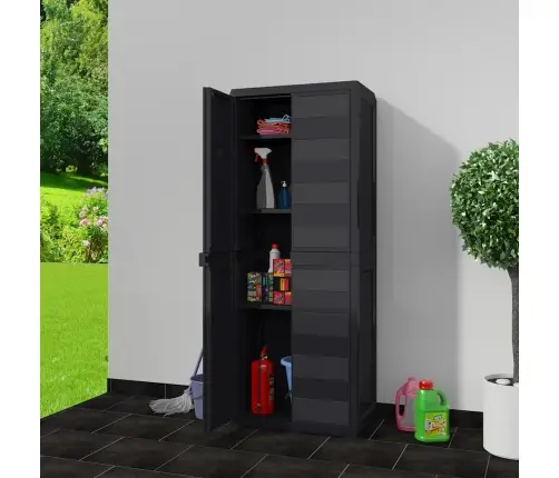 Dārza Skapītis, 3 Plaukti, Melns Vidaxl