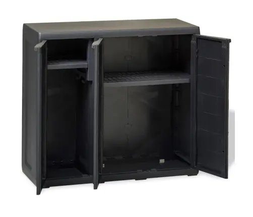 Dārza Skapītis, 2 Plaukti, Melns Vidaxl