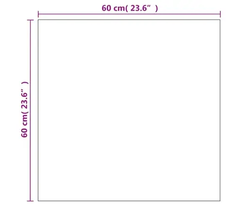 Sienas Spogulis, 60X60 Cm, Kvadrāta Forma, Stikls Vidaxl