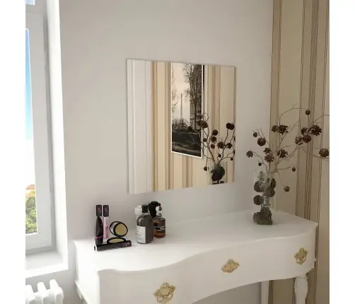 Sienas Spogulis, 60X60 Cm, Kvadrāta Forma, Stikls Vidaxl