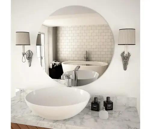 Seinapeegel, 70 cm Ümmargune, Klaasist