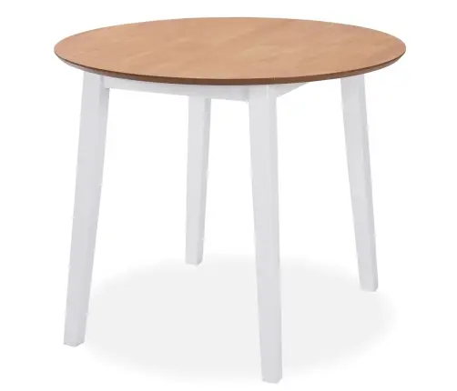 Piecdaļīgs Virtuves Mēbeļu Komplekts, Mdf, Gumijkoks, Balts Vidaxl