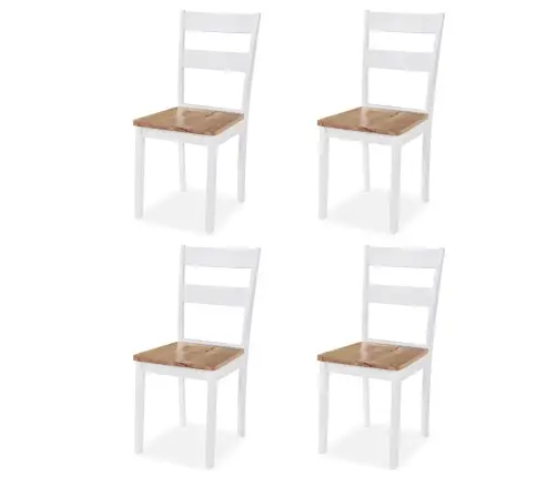 Piecdaļīgs Virtuves Mēbeļu Komplekts, Mdf, Gumijkoks, Balts Vidaxl