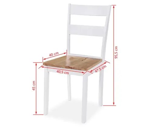 Piecdaļīgs Virtuves Mēbeļu Komplekts, Mdf, Gumijkoks, Balts Vidaxl