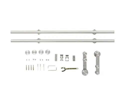 Bīdāmo Durvju Sistēma, 183 Cm, Nerūsējošs Tērauds Vidaxl