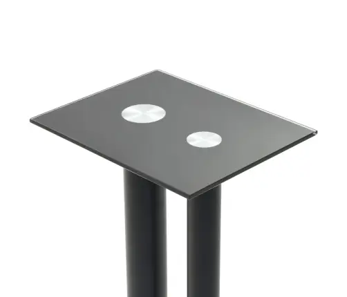 Kõlarialused 2 Tk, Karastatud Klaasist, 2 Sambaga Disain, Must