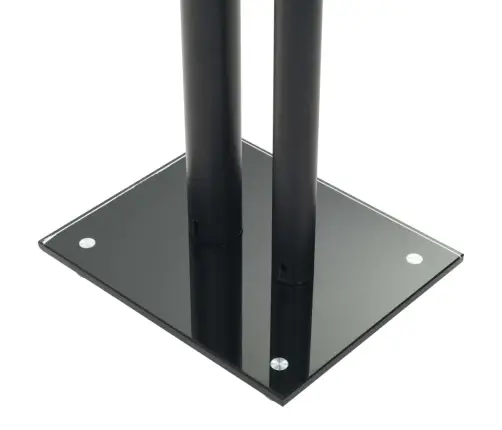 Kõlarialused 2 Tk, Karastatud Klaasist, 2 Sambaga Disain, Must