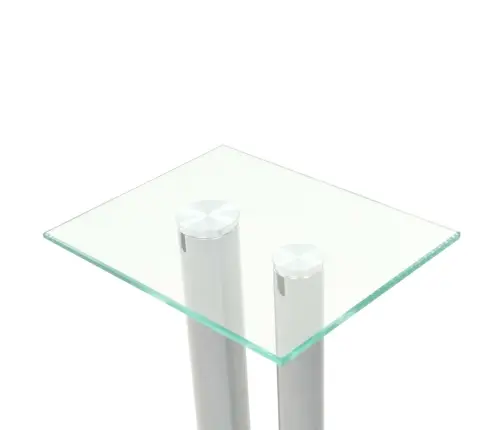 Skaļruņu Statīvi, 2 Gab., Rūdīts Stikls, 2 Balsti, Sudraba Vidaxl