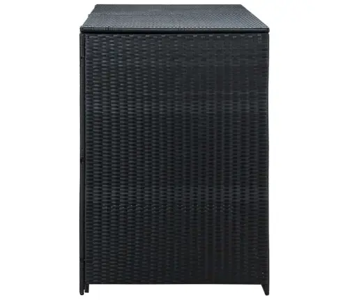 Konteinerių Stoginė, Dvivietė, Poliratanas, Juoda, 148X80X111Cm