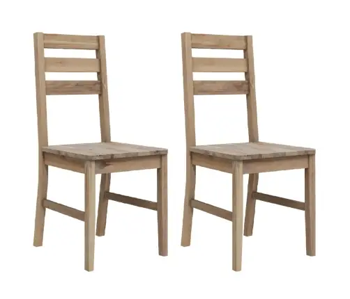 Virtuves Krēsli, 2 Gab., Akācijas Masīvkoks Vidaxl