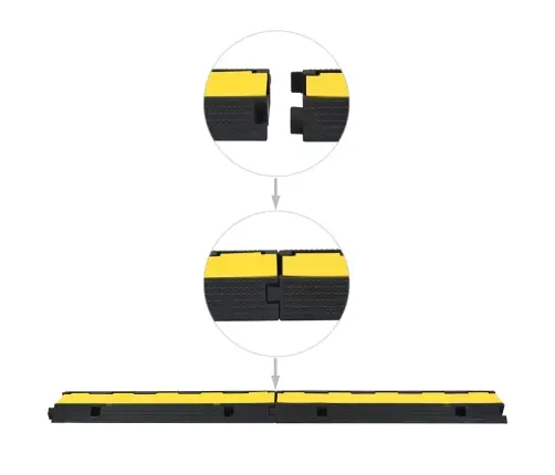 Kaablikaitse 1 Kanaliga, Kummist, 100 Cm
