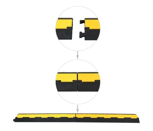 Kaablikaitse 4 Tk 2 Kanaliga, Kummist, 101,5 Cm