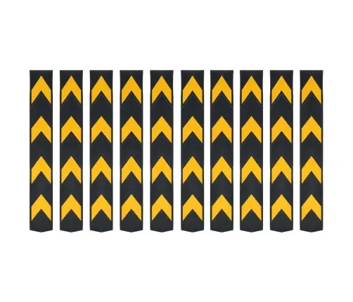 Šviesą Atspindinčios Kampų Apsaugos, 10Vnt., Guma, 80Cm