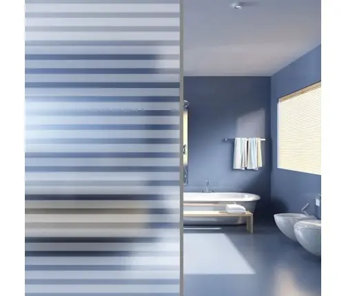 Aknakile, Jäätunud, Triibud, 0,9 X 5 M, Pvc