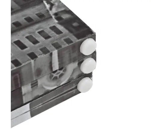 Istabas Aizslietnis, 200X170 Cm, Saliekams, Ņujorka, Melnbalts Vidaxl