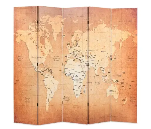 Kokkupandav Sirm 200 X 170 cm Maailmakaart, Kollane