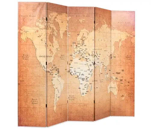 Kokkupandav Sirm 200 X 170 cm Maailmakaart, Kollane
