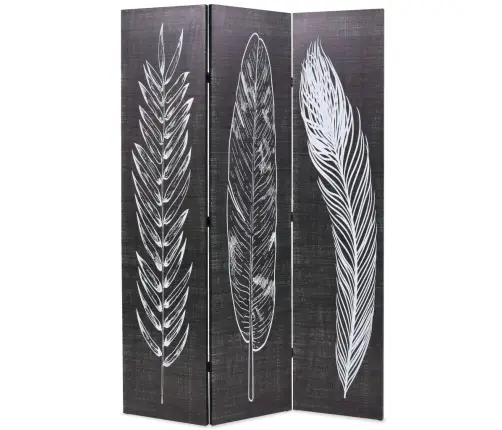 Istabas Aizslietnis, 120X170 Cm, Saliekams, Melns Ar Baltu Vidaxl