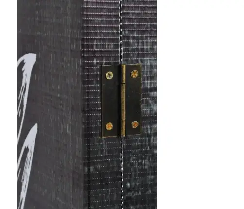 Istabas Aizslietnis, 120X170 Cm, Saliekams, Melns Ar Baltu Vidaxl