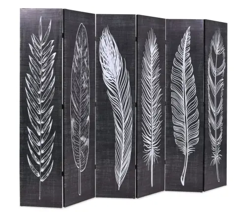 Istabas Aizslietnis, 228X170 Cm, Saliekams, Melns Ar Baltu Vidaxl