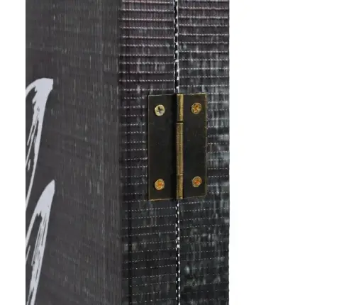 Istabas Aizslietnis, 228X170 Cm, Saliekams, Melns Ar Baltu Vidaxl