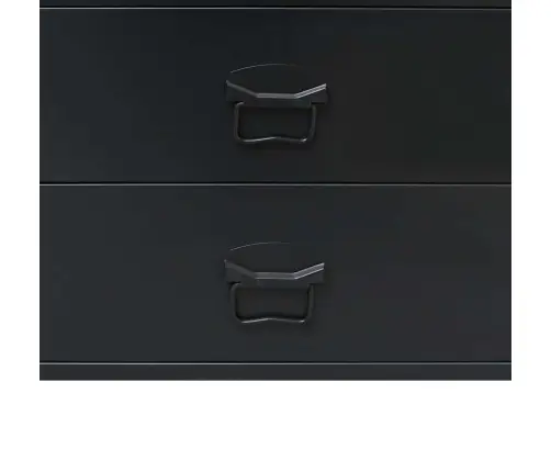 Kummut, Metallist, Industriaalstiil, 78 X 40 X 93 cm Must