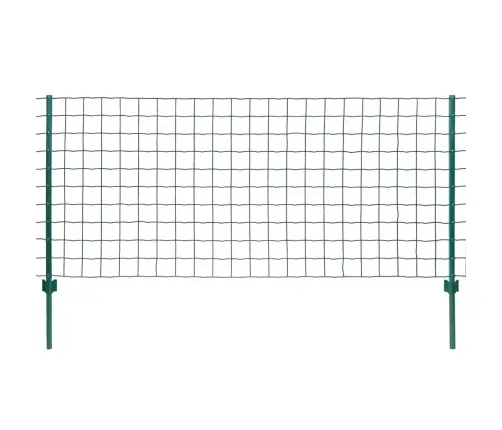 Euro Stiepļu Žogs, Tērauds, 20X0,8 M, Zaļš Vidaxl