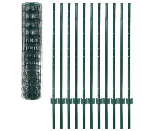 Euro Tvoros Komplektas, 20X1,2M, Plienas, Žalias